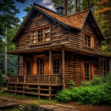 House in wood 